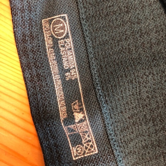 SOLD Dark blue/green tight turtleneck w/ black - Picture 2 of 4